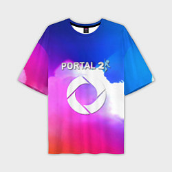 Футболка оверсайз мужская Portal закат, цвет: 3D-принт