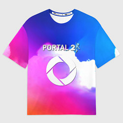 Мужская футболка оверсайз Portal закат