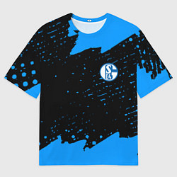 Мужская футболка оверсайз Schalke 04 fc blue color