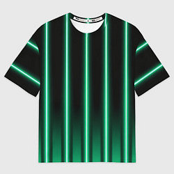 Футболка оверсайз мужская Neon turquoise, цвет: 3D-принт