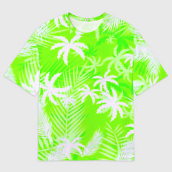 Мужская футболка оверсайз Кислотные тропики