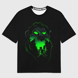 Футболка оверсайз мужская Шрам Король лев - крупно, цвет: 3D-принт