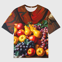 Мужская футболка оверсайз Фруктовый натюрморт