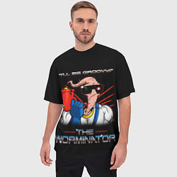 Футболка оверсайз мужская Jim - worminator, цвет: 3D-принт — фото 2