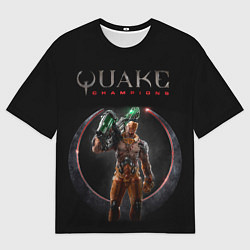 Мужская футболка оверсайз Quake champions - Visor