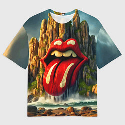 Мужская футболка оверсайз Rolling Stones - sea rocks