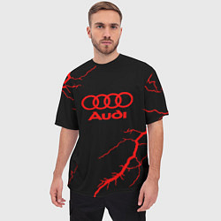 Футболка оверсайз мужская Audi storm, цвет: 3D-принт — фото 2
