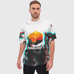 Футболка оверсайз мужская Minecraft glitch, цвет: 3D-принт — фото 2