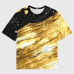 Мужская футболка оверсайз Золотой текстурный фон