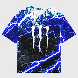 Футболка оверсайз мужская Monster storm energy, цвет: 3D-принт