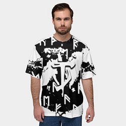 Футболка оверсайз мужская Doom символы краски, цвет: 3D-принт — фото 2