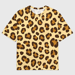 Мужская футболка оверсайз Паттерн с пятнами леопарда