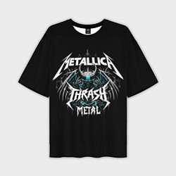 Футболка оверсайз мужская Metallica group - thrash metal style, цвет: 3D-принт
