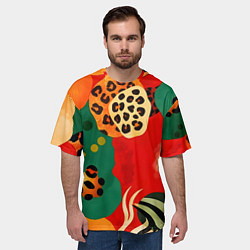 Футболка оверсайз мужская Анималистичный африканский паттерн, цвет: 3D-принт — фото 2