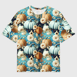 Мужская футболка оверсайз Маленькие тыковки