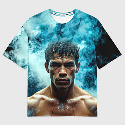 Футболка оверсайз мужская Артуро Гатти в дыму, цвет: 3D-принт