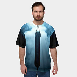 Футболка оверсайз мужская Боксерская груша в дыму, цвет: 3D-принт — фото 2