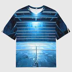 Футболка оверсайз мужская Синий ринг, цвет: 3D-принт