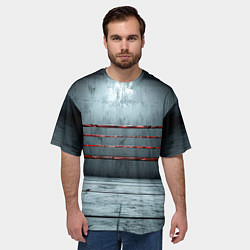 Футболка оверсайз мужская Серый ринг, цвет: 3D-принт — фото 2