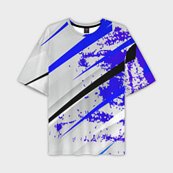 Мужская футболка оверсайз Color white blue