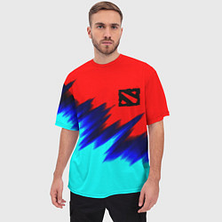 Футболка оверсайз мужская Dota краски, цвет: 3D-принт — фото 2