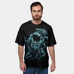 Футболка оверсайз мужская Космонавт в опасности, цвет: 3D-принт — фото 2