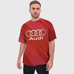 Футболка оверсайз мужская Audi - абстракция, цвет: 3D-принт — фото 2