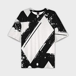 Футболка оверсайз мужская Color black white, цвет: 3D-принт
