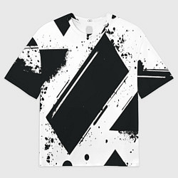 Футболка оверсайз мужская Color black white, цвет: 3D-принт