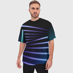 Футболка оверсайз мужская Color black blue, цвет: 3D-принт — фото 2