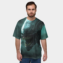 Футболка оверсайз мужская Чужой в космосе, цвет: 3D-принт — фото 2