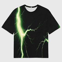 Мужская футболка оверсайз Lightning yellow текстура