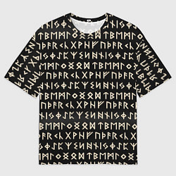 Мужская футболка оверсайз Древние руны викингов