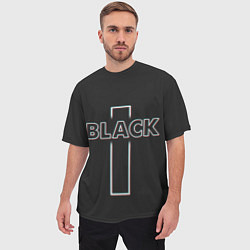 Футболка оверсайз мужская Black - cross, цвет: 3D-принт — фото 2