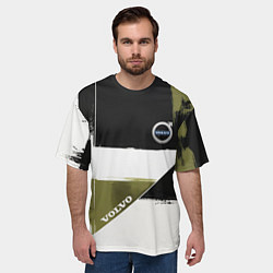 Футболка оверсайз мужская Volvo логотип, цвет: 3D-принт — фото 2