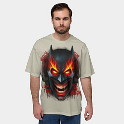 Футболка оверсайз мужская Огенный Бэтмент, цвет: 3D-принт — фото 2