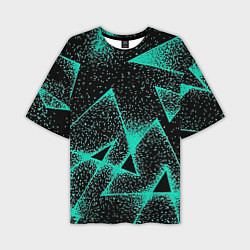 Футболка оверсайз мужская The triangle is light blue, цвет: 3D-принт