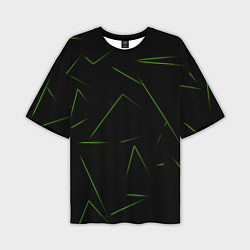 Футболка оверсайз мужская Color green line, цвет: 3D-принт