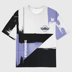 Мужская футболка оверсайз Плавание спортивное