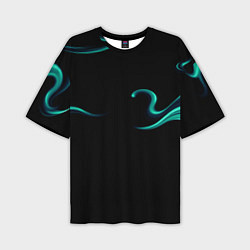 Футболка оверсайз мужская Color light blue abstraction, цвет: 3D-принт