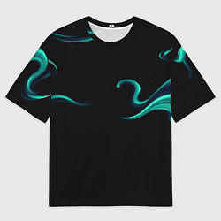 Футболка оверсайз мужская Color light blue abstraction, цвет: 3D-принт