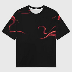 Футболка оверсайз мужская Color red abstraction, цвет: 3D-принт