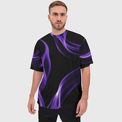 Футболка оверсайз мужская Purple abstraction, цвет: 3D-принт — фото 2
