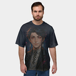 Футболка оверсайз мужская Танжиро Камадо реализм, цвет: 3D-принт — фото 2