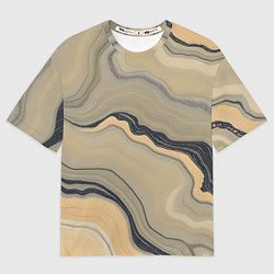 Футболка оверсайз мужская Песочный мрамор, цвет: 3D-принт