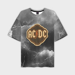Футболка оверсайз мужская ACDC ретро логотип, цвет: 3D-принт