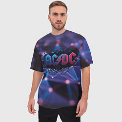 Футболка оверсайз мужская ACDC лого в градиенте, цвет: 3D-принт — фото 2