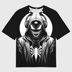 Футболка оверсайз мужская Venom black, цвет: 3D-принт