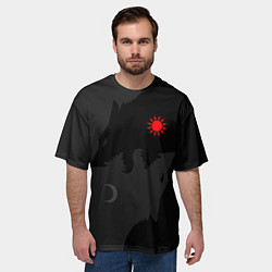 Футболка оверсайз мужская Хати и Сколь, цвет: 3D-принт — фото 2