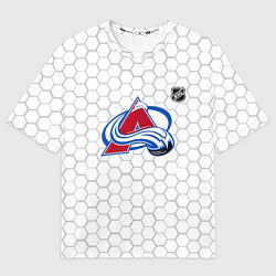 Мужская футболка оверсайз Колорадо Эвеланш - белые соты